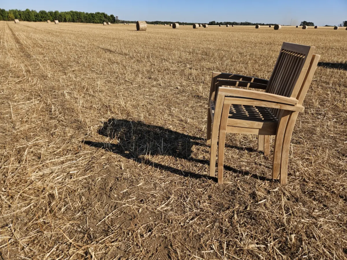 Garten-Stapelstuhl aus Teakholz Lori 