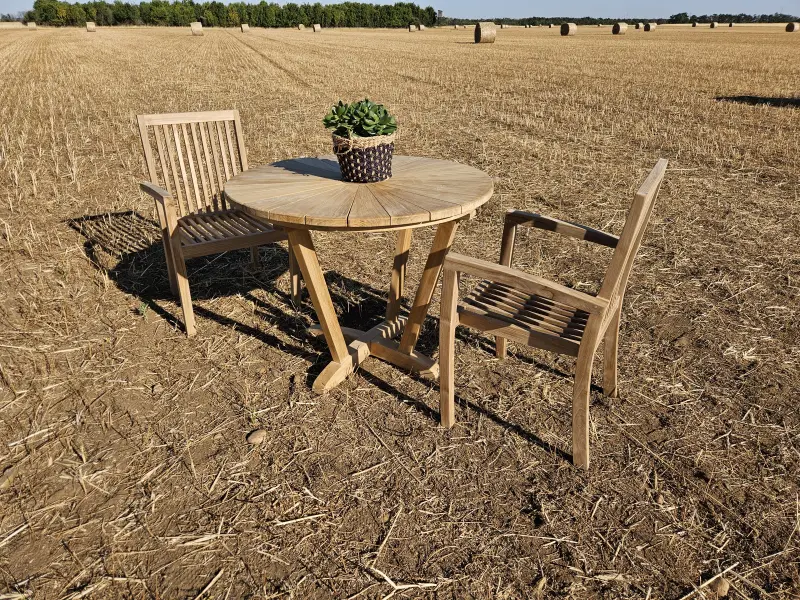 Garten-Stapelstuhl aus Teakholz Lori 