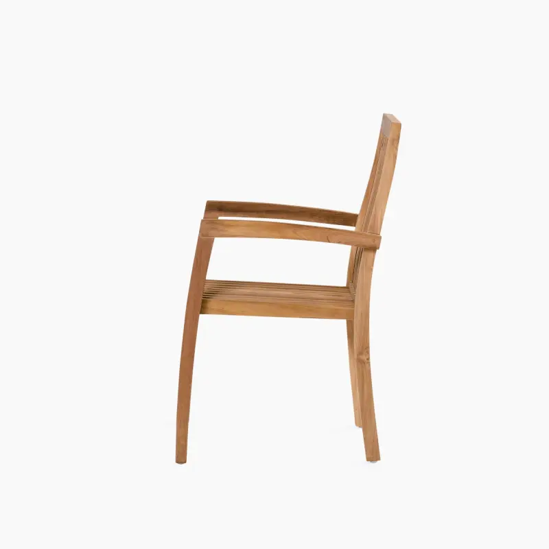 Garten-Stapelstuhl aus Teakholz Lori 