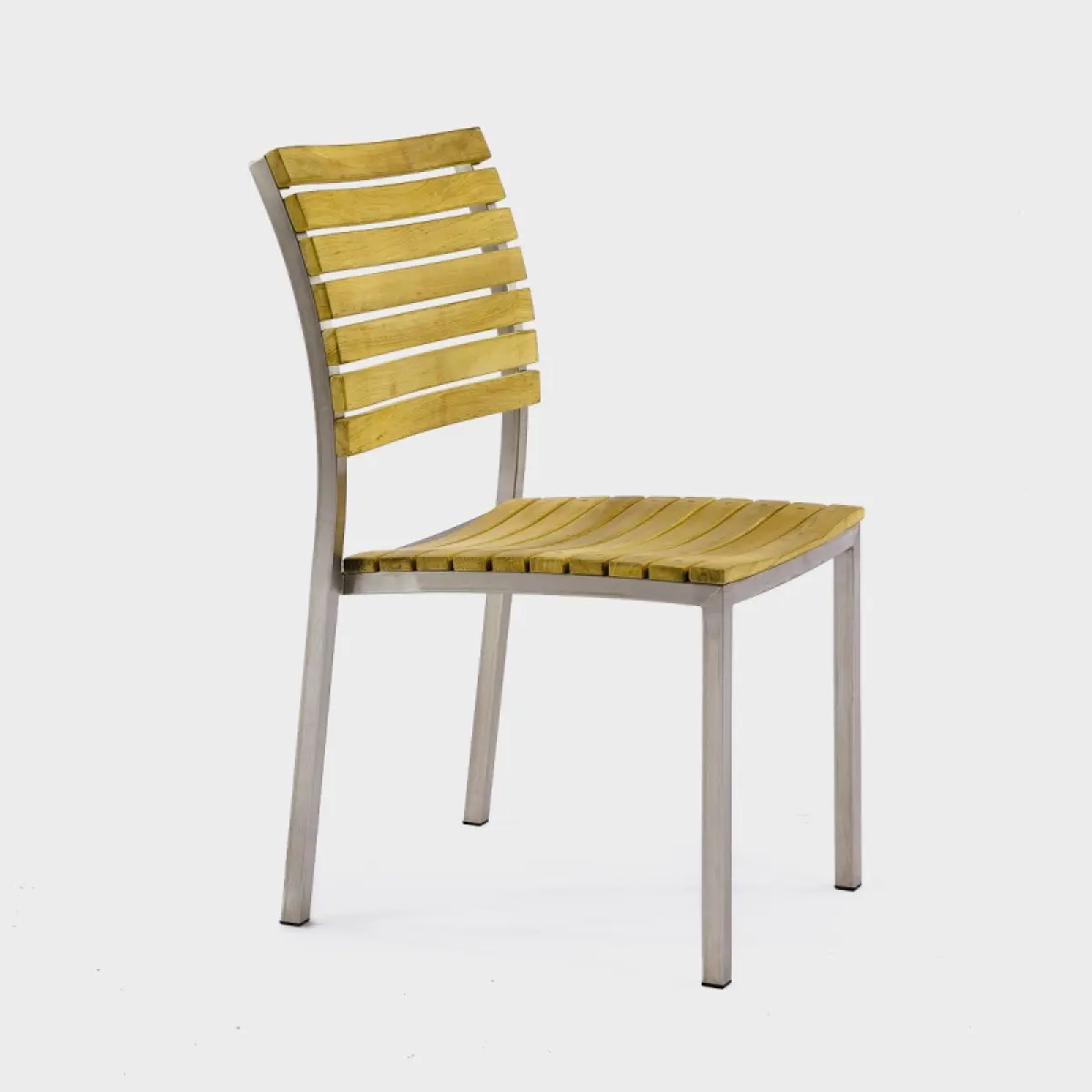 Garten-Stapelstuhl aus Teakholz Memory ohne Armlehne 