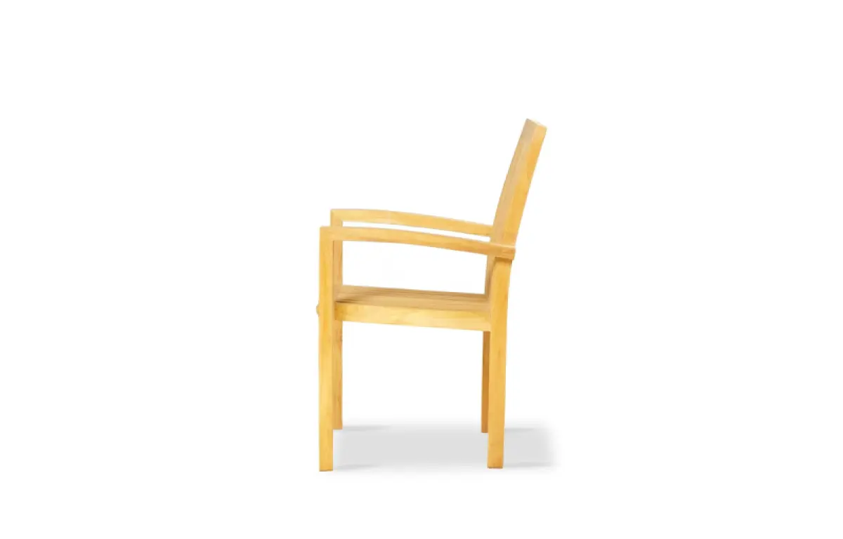 Garten-Stapelstuhl aus Teakholz Ramo