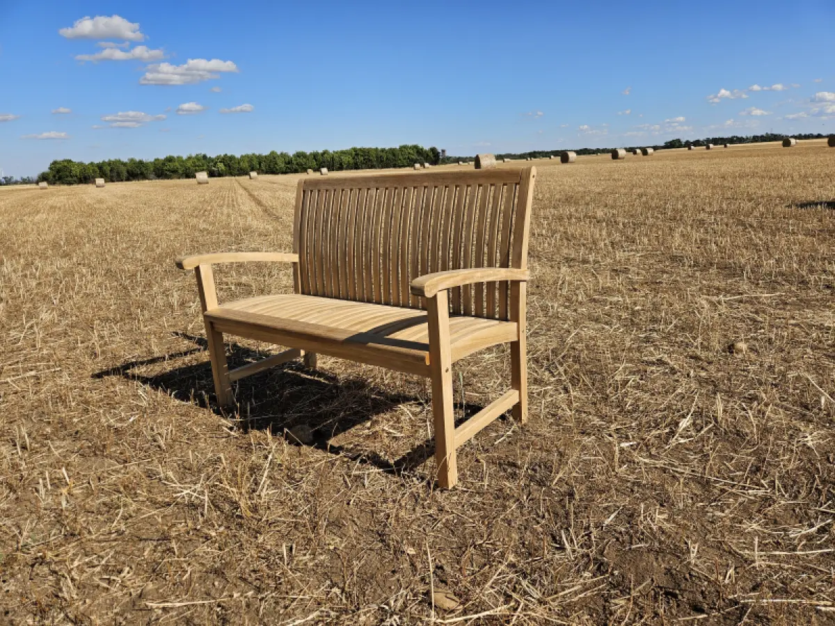 Gartenbank aus Teakholz Hawaii mit Armlehne