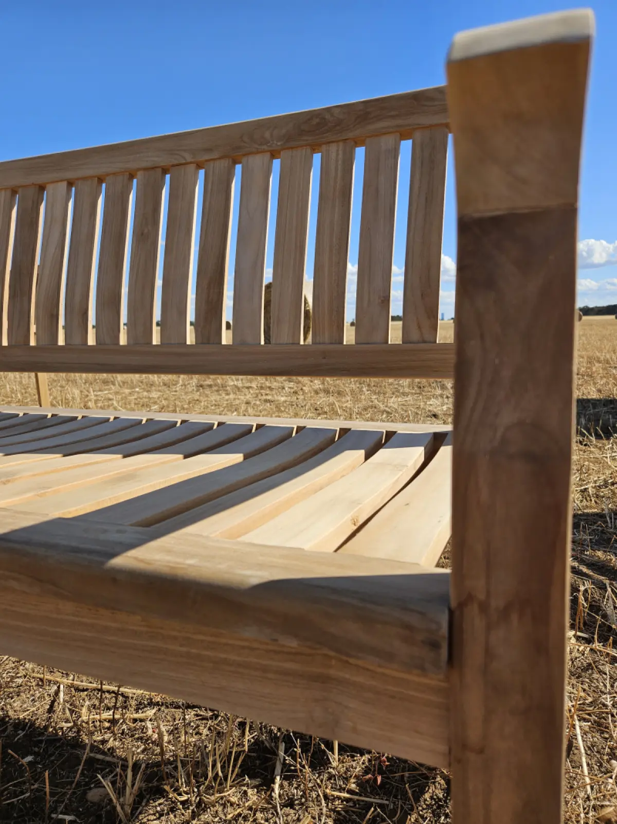 Gartenbank aus Teakholz Rio mit Armlehne