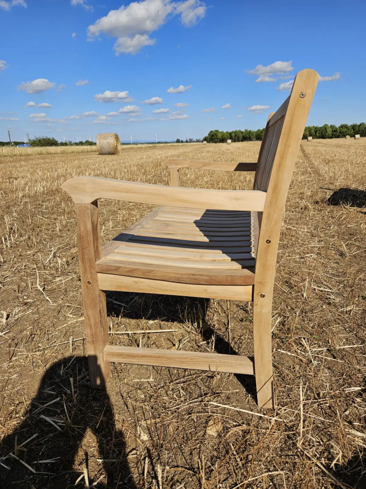Gartenbank aus Teakholz Rio mit Armlehne