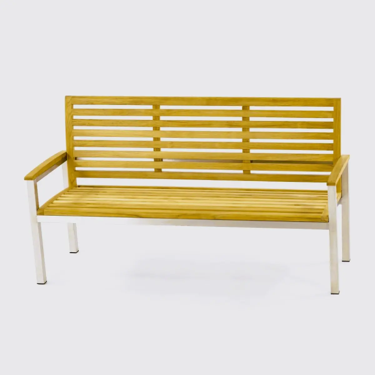 Gartenbank aus Teakholz Memory mit Armlehne 