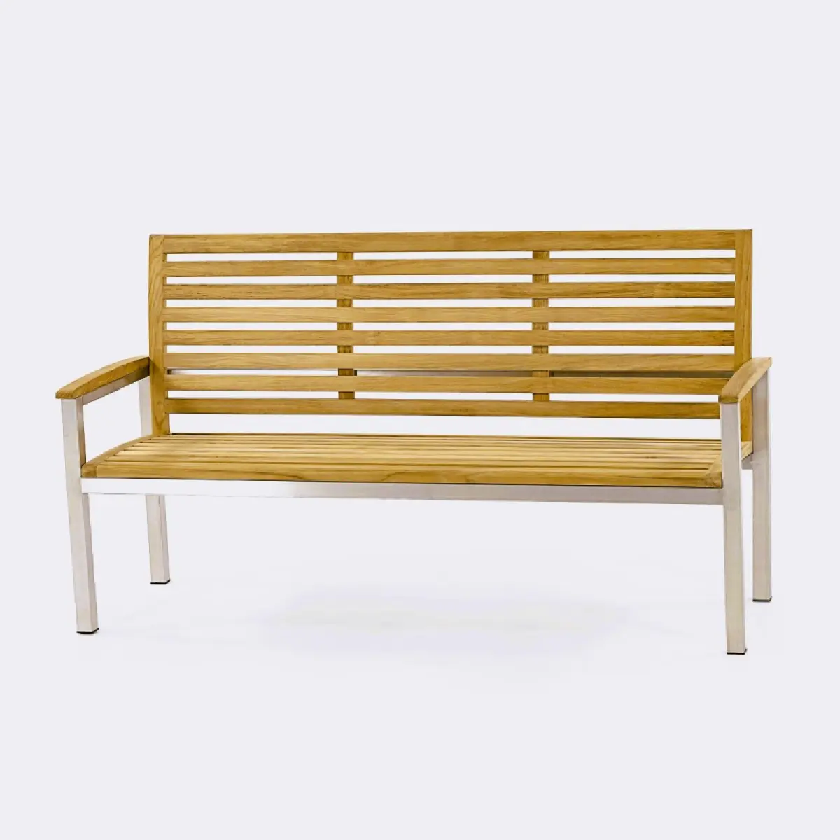 Gartenbank aus Teakholz Memory mit Armlehne 