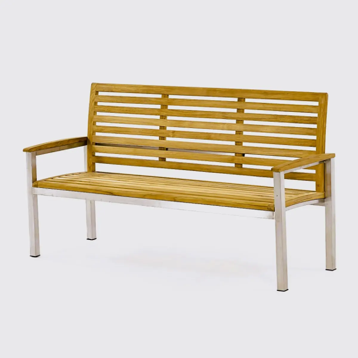 Gartenbank aus Teakholz Memory mit Armlehne 
