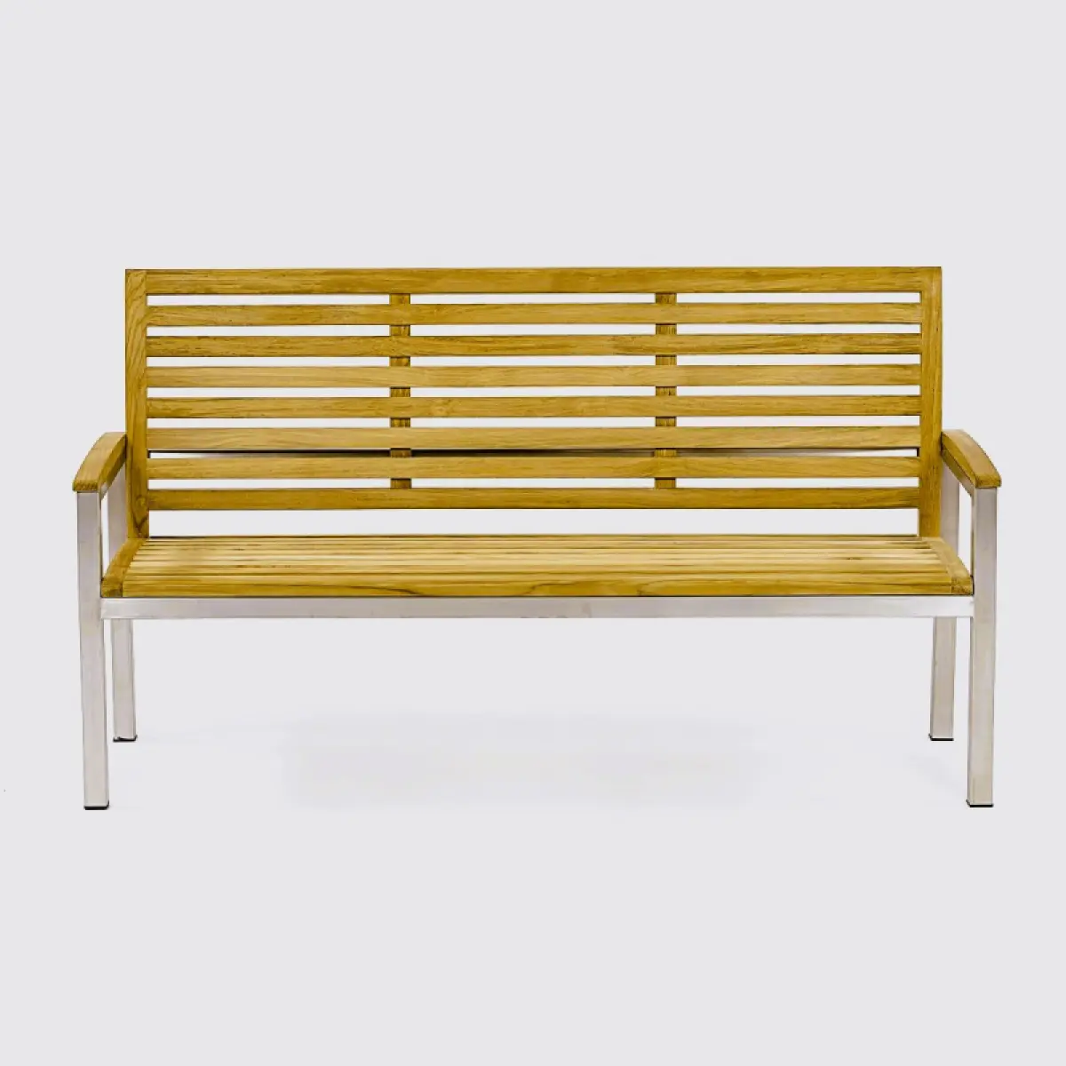 Gartenbank aus Teakholz Memory mit Armlehne 