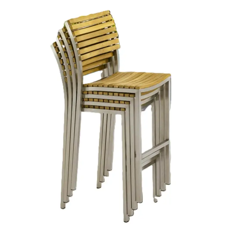 Garten Barstuhl aus Teakholz Memory